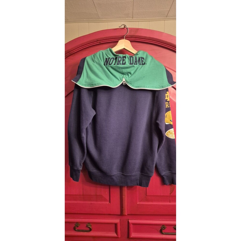 VTG Gen 2 Youth L 14/16 Notre Dame Fighting Irish Split Zip Hood Sweatshirt  EUC